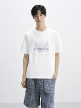 Men's Printed T-Shirt with Embroidery